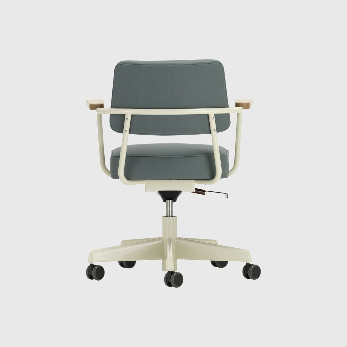 Fauteuil Direction Pivotant Armchair, Green Grey, Ecru